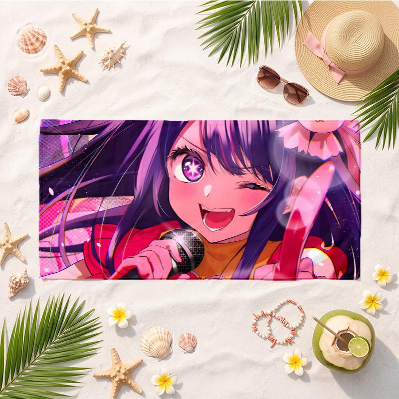 Hoshimachi Suisei (1) Soft Beach Towel Lightweight Towel for Beach Pool Swimming Travel Vacation Use