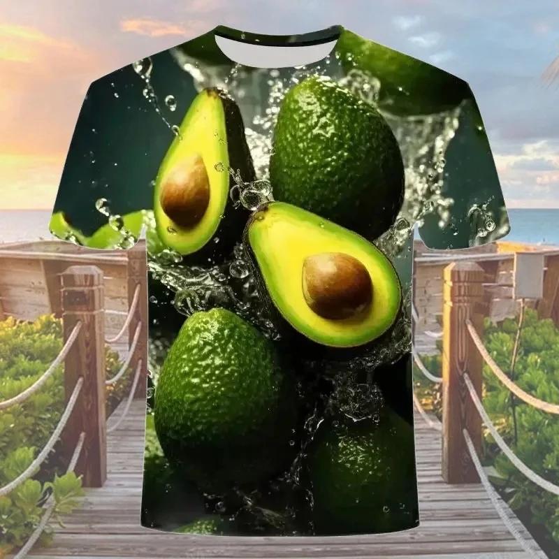 

Летний досуг 3D Веселый фруктовый принт Топ с коротким рукавом Модный тренд Персонализированные мужские футболки с О-образным вырезом 6XL