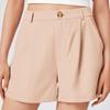 Ladies Shorts Fashion Summer Stretch High Waist Casual Shorts with Pockets