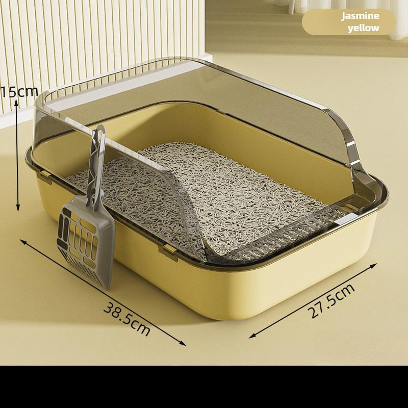Semi-closed Cat Litter Box Oversized Splash-proof Thickened Cat Toilet Pet Supplies Cat Litter Box Oversized Deodorant
