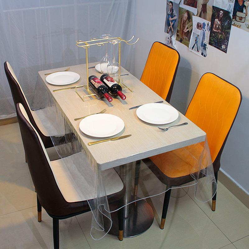 Transparent Round Plastic Tablecloth Protective Sleeve Waterproof and Oil Proof PVC Tablecloth