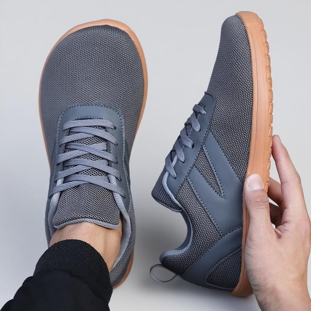 Fashion Men's Wide Toe Box Walking Shoes with Zero Drop Anti Slip Rubber Outsole Wide Version Minimalism Barefoot Shoes Flat Shoes 2025