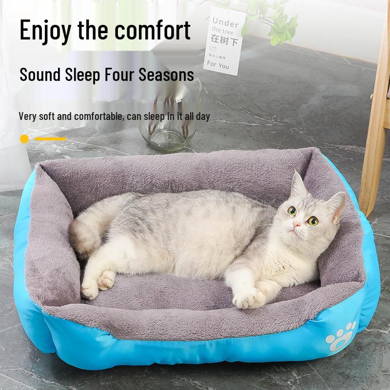 Winter Warm Pet Nest: Colorful Bed for Cats, Dogs, & Rabbits