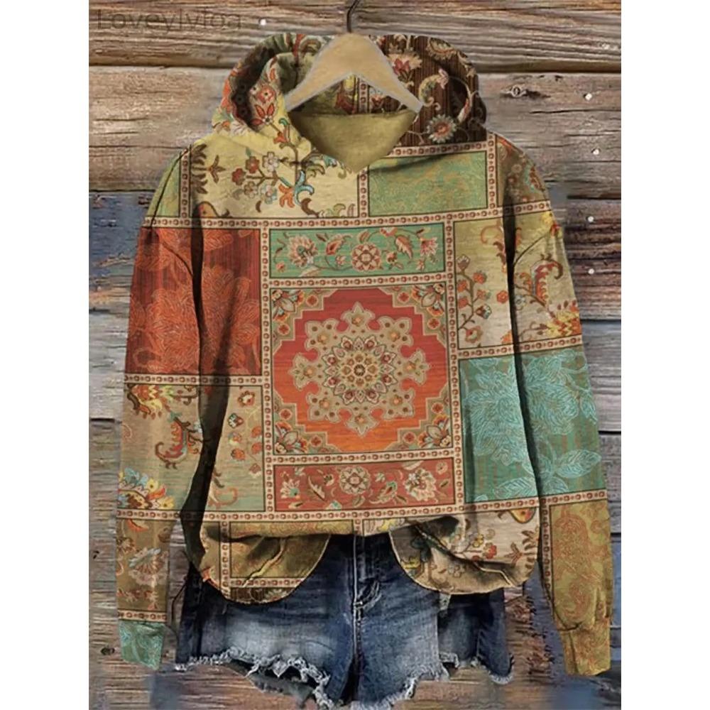 Women's Hoodies 3D Print Graphic Rainbow Casual Boho Casual Sweatshirts Pullovers Streetwear Women's Clothing Fall