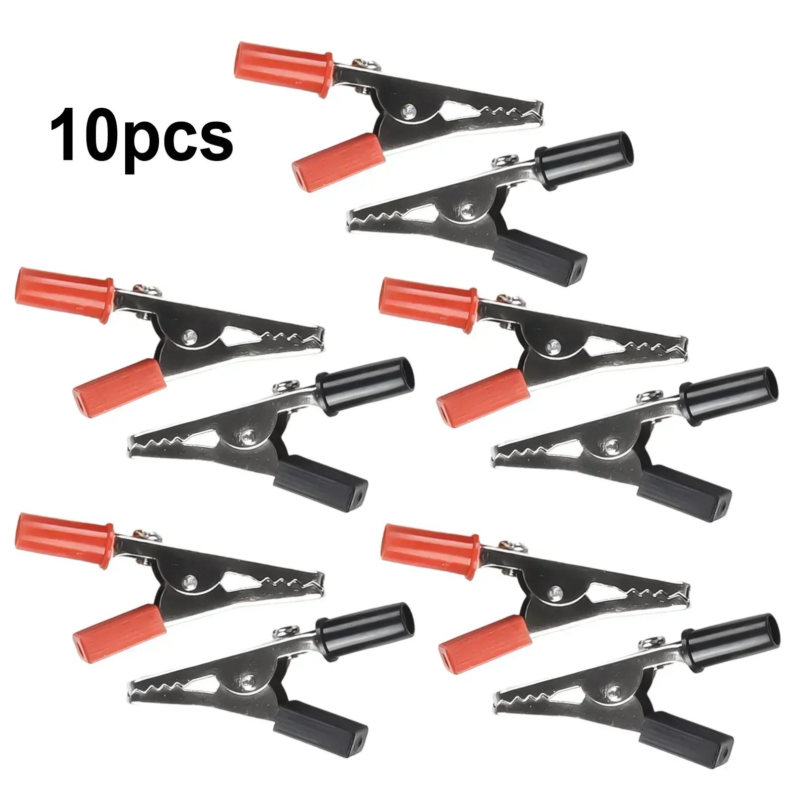 

Set of 10 Insulated Electrical Crocodile Clips with 5 Amp Capacity and Screw Holes for Secure Wiring and Testing Applications China Mainland