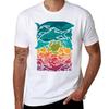 Aquatic Spectrum : Light Blue T-shirt Cotton T Shirts High Quality Man T Shirts For Men Casual Cotton T Shirts Man 100% T-shirt