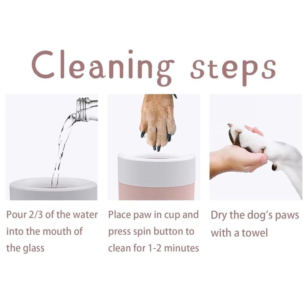 Automatic Dog Paw Cleaner Cup Soft Silicone Dog Feet Washer Pet Foot Washing Cup  Dirty Paw