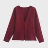 Early Autumn V-Neck Slim Cardigan & Hip Skirt Set for Women