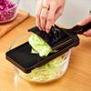 Manual Plastic Vegetable Slicer Shredder & Grater with Ergonomic Handle - Heavy-Duty Cabbage Cutter for Coleslaw, Slicing Greens, Potatoes, Carrots