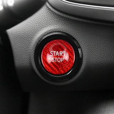 Pro Renault megane 3 2 clio 4 Car Captur Kryt tlačítka start/stop motoru Nálepka z pravých uhlíkových vláken 2013 2014 2015 2016 2017 2018