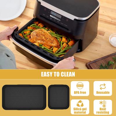 Large-Capacity Airfryer Silicone Pot Heat-Resistant Air Fryer Basket Liners Versatile Air Fryer Accessories for Oven or Steamer