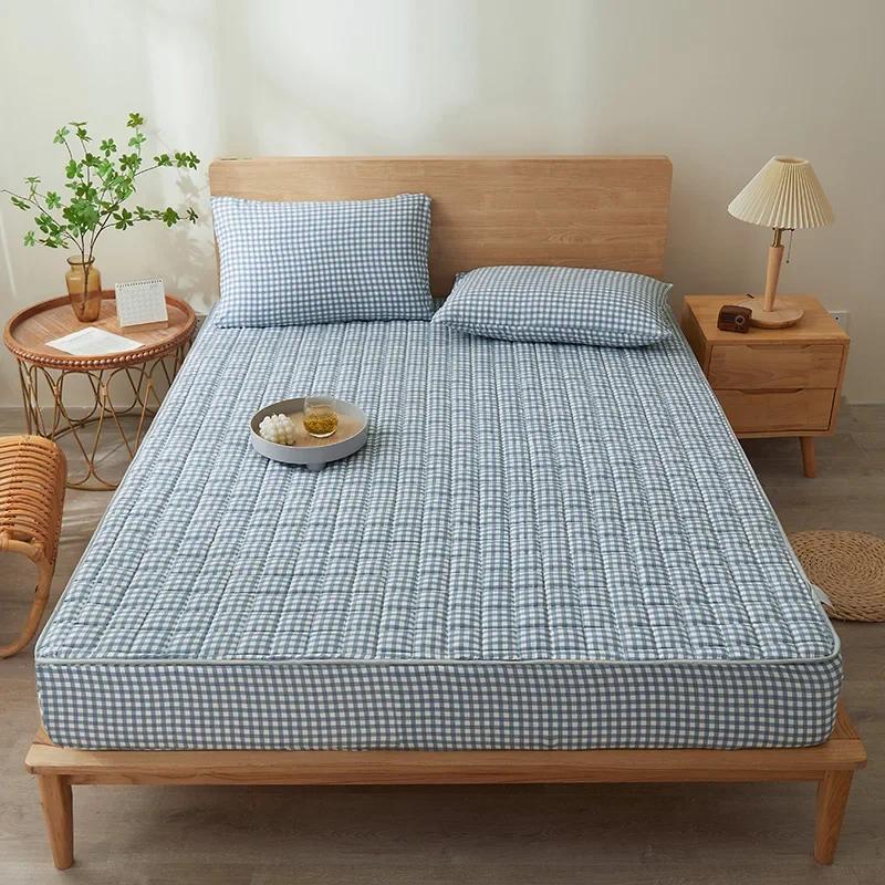 Waterproof Mattress Protector, Fitted Sheet Waterproof Mattress Cover, Breathable & Noiseless Mattress Pad, With Deep Pocket