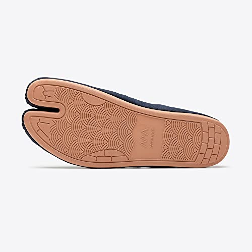 Margo PATTABI Room Shoes, Tabi-Style Slippers, Lightweight, Indoor Wear, Navy, Size S (23.0-25.0cm)