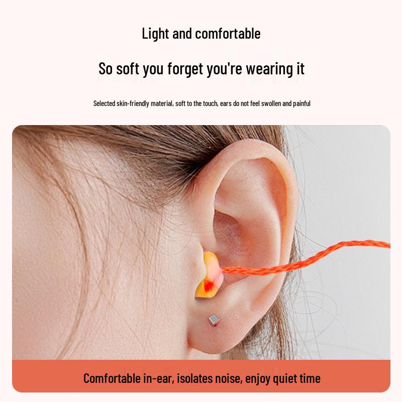 Wan Te 2220 Soft Foam Earplugs for Noise Reduction - Ideal for Construction, Hotels, and Sleep