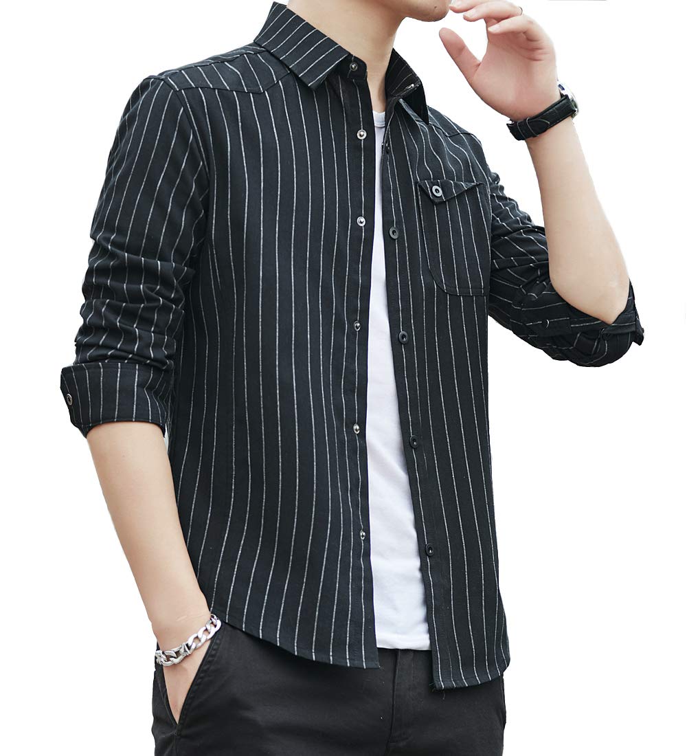

Длинная рубашка Oxford Casual Plain Large Size [Amyni] Мужская рубашка, рукав, рубашка, рубашка, хлопок, деловой, (#4-8 — Черный, XL)