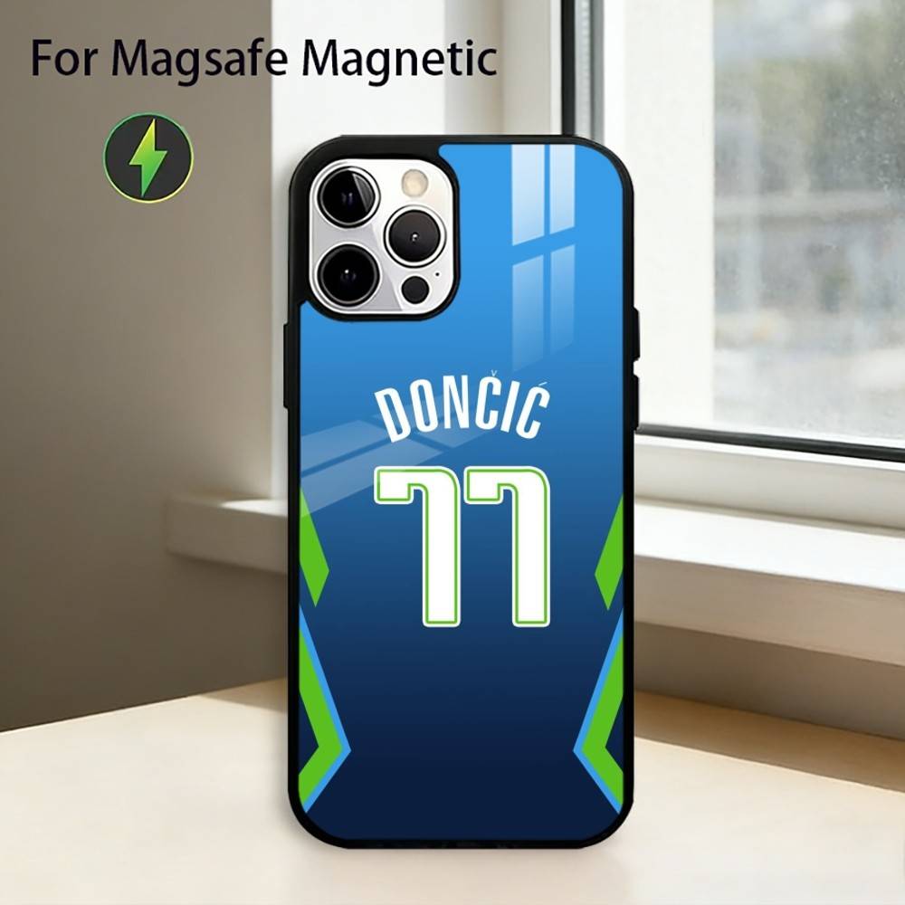 Sports Basketball Luka Doncic Phone Case For iPhone17,16,15,14,13,12,11 Plus,Pro Magnetic with Magsafe Wireless Charging iPhone11PRO