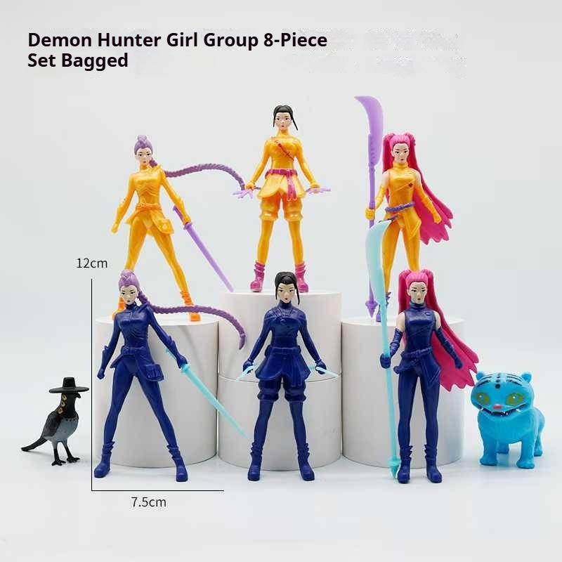 5/8/12pcs/Set Kpop Demon Hunters Figure Model Toy PVC Cartoon Gaming Peripherals Desk Collection Figures Model Toy For Kid