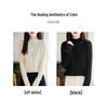 Elegant Ruffled Knit Sweater: Half-High Collar, Warm & Versatile for Autumn/Winter.