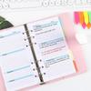 Schedules Organizer Refill Inner Pages A6 Loose Leaf Paper Spiral Binder Paper Budget Pages