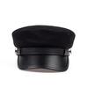 Unisex Leather Eaves Military Hats Flat Top Baseball Caps for Women Outdoor Sports Cadet Sunscreen Hat Cap