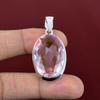 Faceted Pink Kunzite Pendant 925 Sterling Silver Pendant Handmade Boho Jewelry Genuine Gemstone Pendant Statement Pendant Anniversary Gifts
