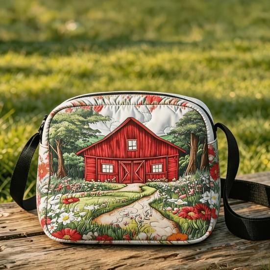 Quilted Crossbody Bag for Women, Adjustable Strap Casual Handbag, Lightweight Portable Travel Purse, Single Shoulder Bag with Zipper