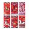 6Pcs/Set Plush Red Envelope Three-dimensional Hongbao Festival Decoration Horse Red Envelopes  Gift