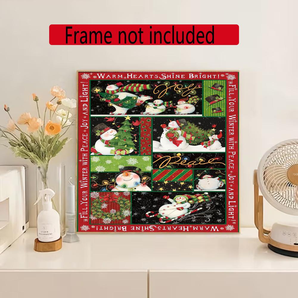 Christmas 5D Diamond Painting Round Diamond Rhinestones Mosaic Diamond Embroidery Wall Paintings Rhinestones Gift Frameless