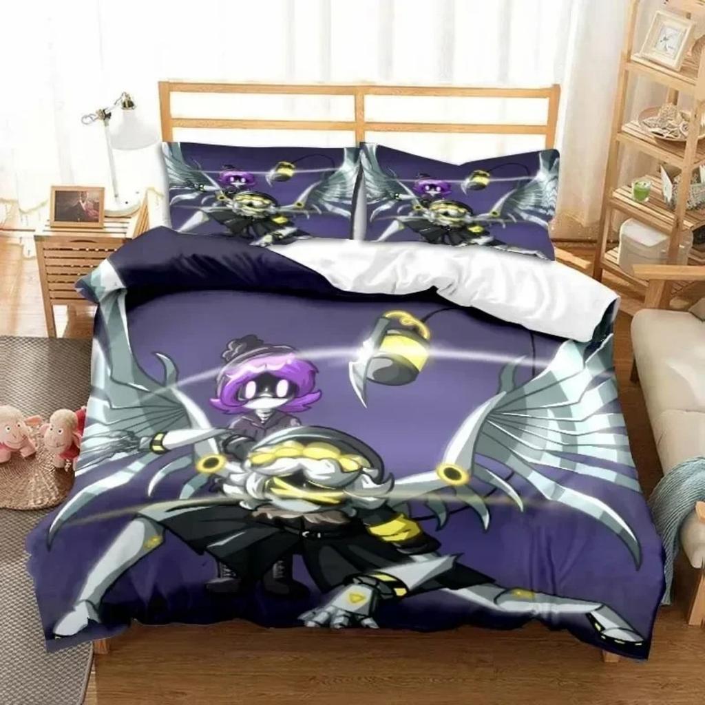 Morddrohnen 3D Cartoon Bettbezug Weich Hautfreundlich Atmungsaktiv Bettwäsche Set mit Reißverschluss für Kinder Jungen Mädchen Schlafzimmer Dekoration