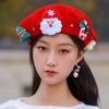 Christmas Element Red Woolen Beret