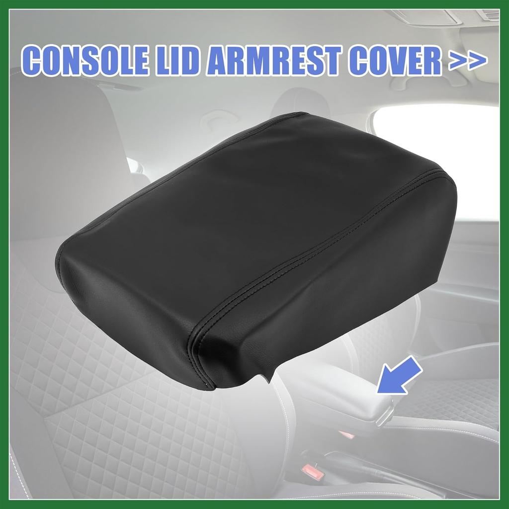 Motoforti Car Center Console Lid Armrest Seat Box Cover Protector Replacement Microfiber Leather for Toyota Avalon 2005-2012 Black Long-Lasting