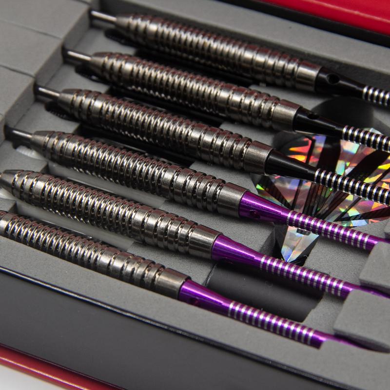 Huanqu 20g Six-Piece Iron Dart Set, Includes Extra Dart Wings and Professional Dart Accessories, Such as Dart Tightening Tool, Spring Ring, Dart Wing