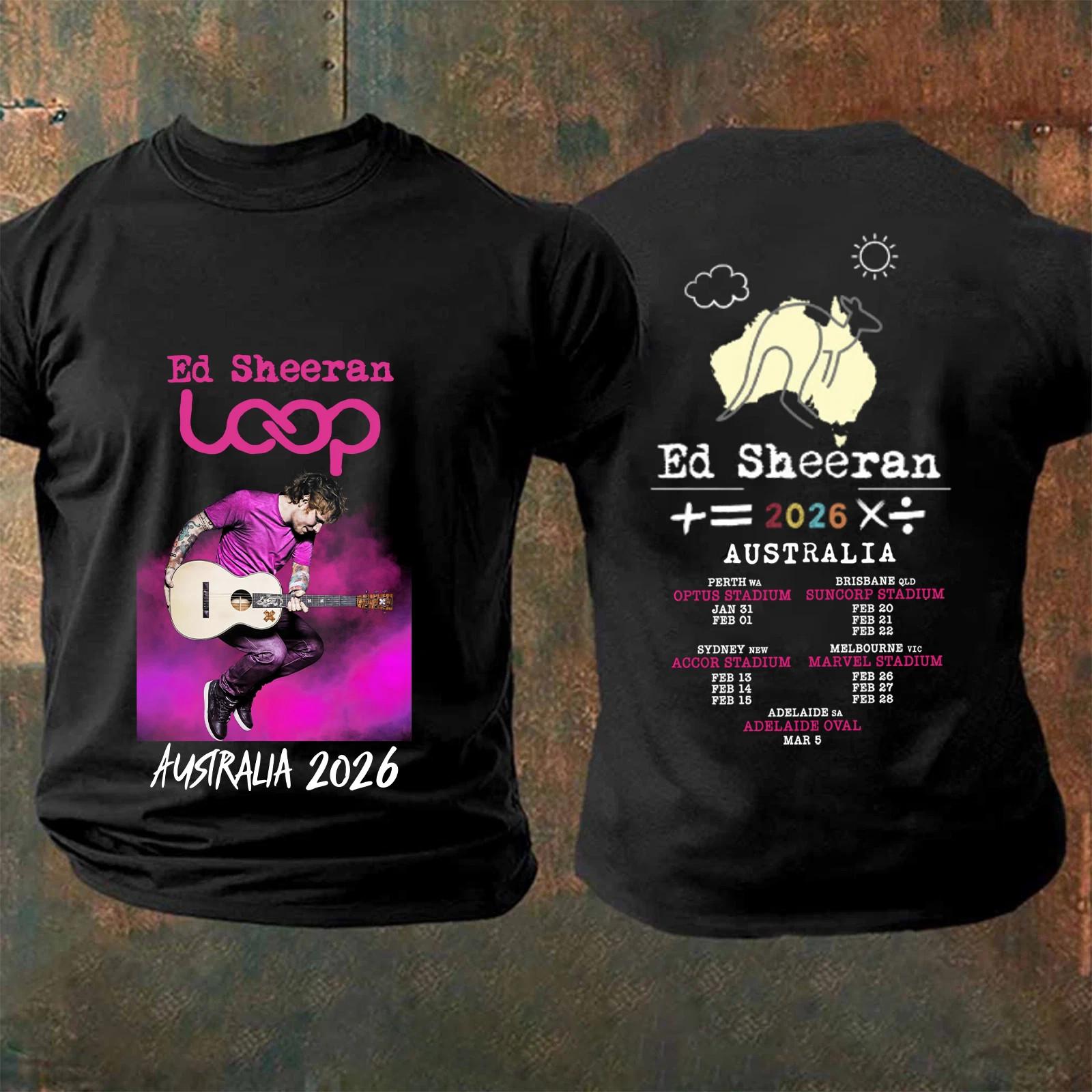 Ed Sheeran Tour Australia 2026 Tshirt Free Postage Unisex T-Shirt XXL