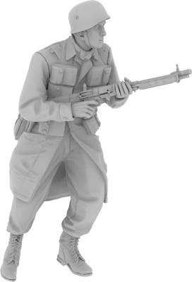 HD Models 135 WWII German Paratrooper with FG42 1944 Resin Kit HDM35273 (Figure)