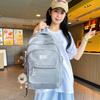 Casual simple middle school student schoolbag female Korean version middle and high school class backpack large capacity light backpack