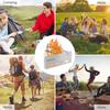 Aomiun Leichter Dreieckiger Holzofen Tragbarer Edelstahlbrenner für Outdoor-Kochen Picknick Camping Rucksacktouren