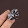 Sodalite Handmade Copper Wire Wrap Jewelry Ring Size 6 C4y02