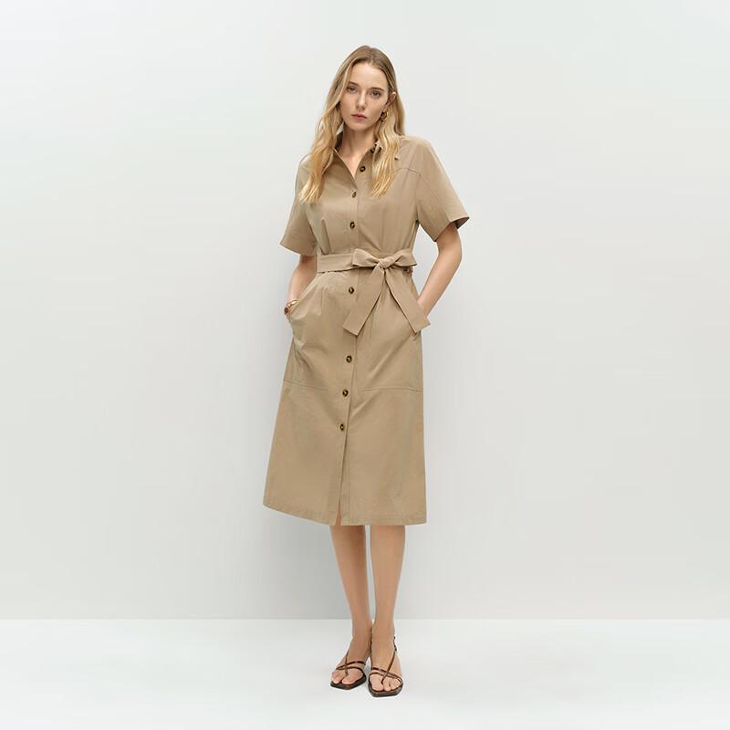 

OVVOVV Women s Spring/Summer Short-Sleeve Shirt Dress S