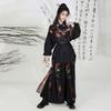 Women's & Men's Dunhuang-Inspired Hanfu Set, Embroidered Shirt & Wide-Leg Pants, New Chinese Wuxia Style