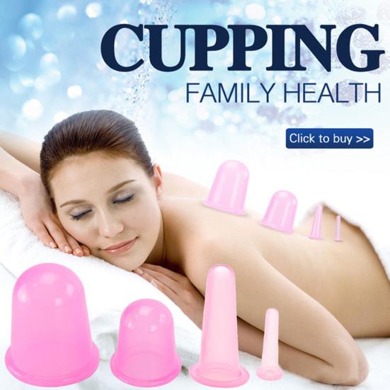 

4шт / комплект присоски просто дизайн улучшение тела пищевой материал корпус вакуумная массажная чашка для дома