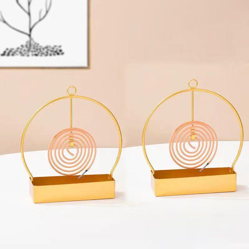 Minimalist Iron Art Hanging Mosquito Coil Holder & Incense Burner
