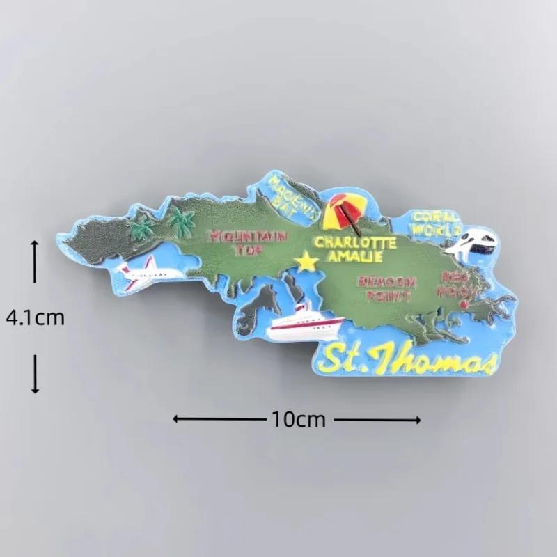 Saint Thomas Fridge Magnets Caribbean Sea Travelling Souvenirs Virgin Islands Fridge Stickers Home Decor Wedding Gifts