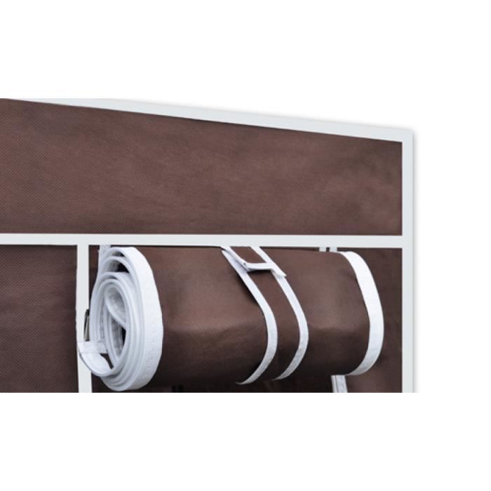 VidaXL Garde-robe en tissu 2 pcs Marron