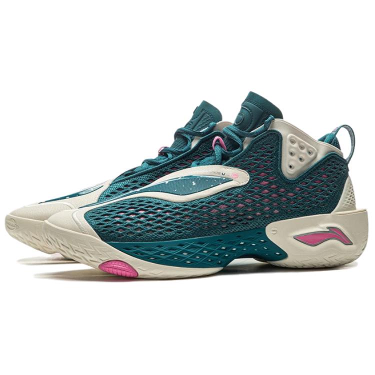 Li Ning BadFive 5 Protiskluzové, Odolné proti oděru, Prodyšné, Pružná přilnavost Středně vysoké Basketbalové boty Pánské ABFV025-4