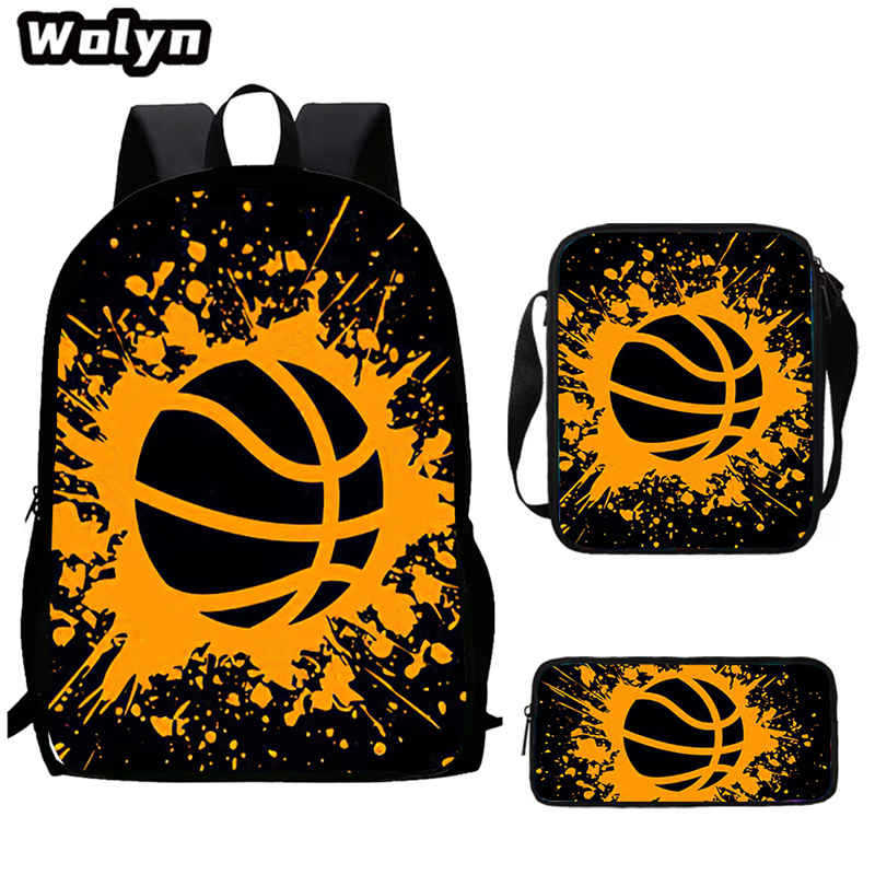 Basketball Basketball School Bag High Definition Printing Multifunctional Cross-Border Backpack