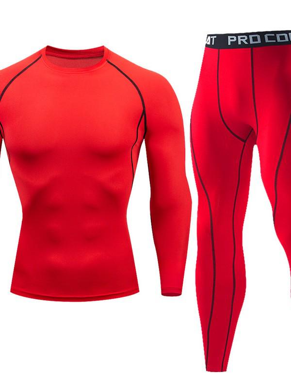 Men's 2025 Summer Outdoor Sports Long Sleeve Tight Fit Running & Cycling Set