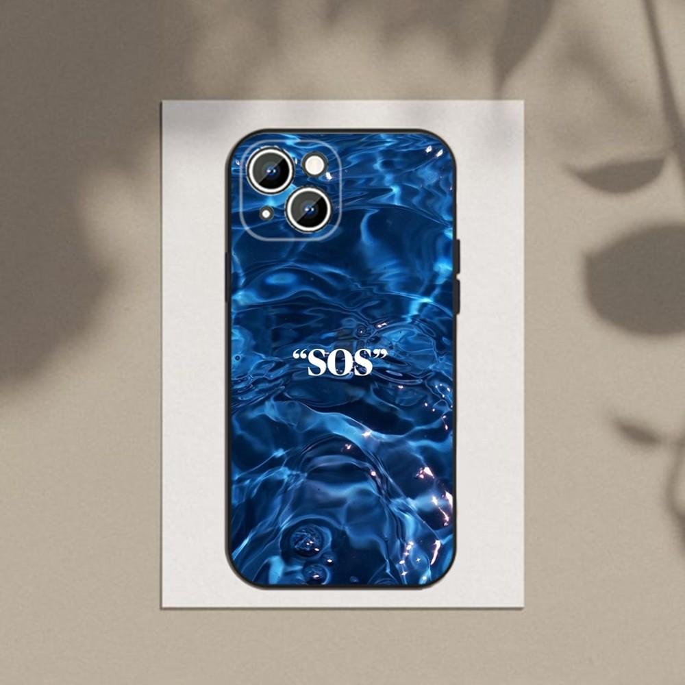 Singer S-SZA S-SOS Phone Case Phone Case For Apple iPhone 15,14,13,12,11,XS,XR,X,8,7,Pro,Max,Plus,mini Silicone Black Cover