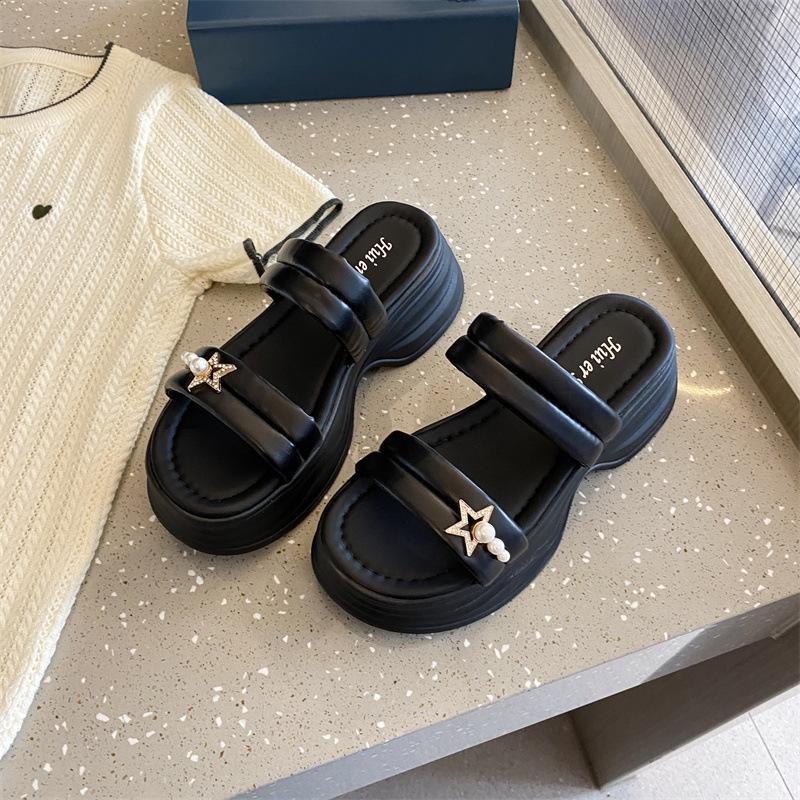 

Platform sandals women s shoes summer 2025 new Velcro platform heightening fashion beach shoes women s sports sandals 35