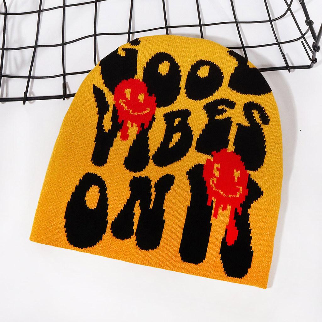 Fashionable Hat Knit With Letter Design For Winter Streetwear Enthusiasts