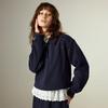 Women's Faux Cashmere Lace Spliced Thermal Long-Sleeve Top